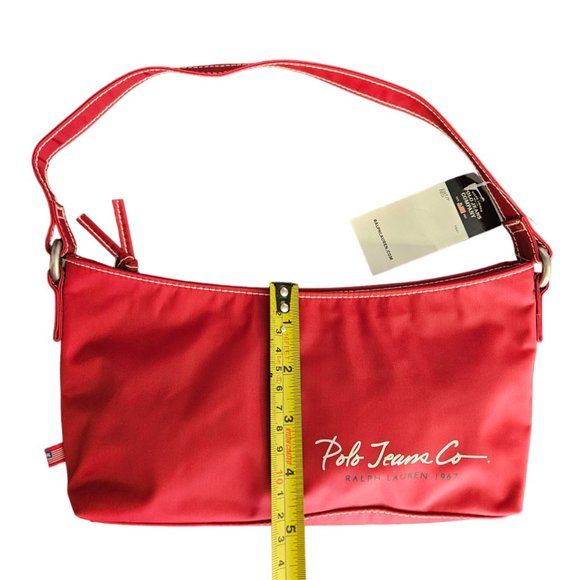 POLO JEANS CO. by Ralph Lauren NWT Vintage Y2K Nylon Small Bag/Baguette – Red - Picture 9 of 11